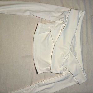 SHEIN Cream Ribbed Top